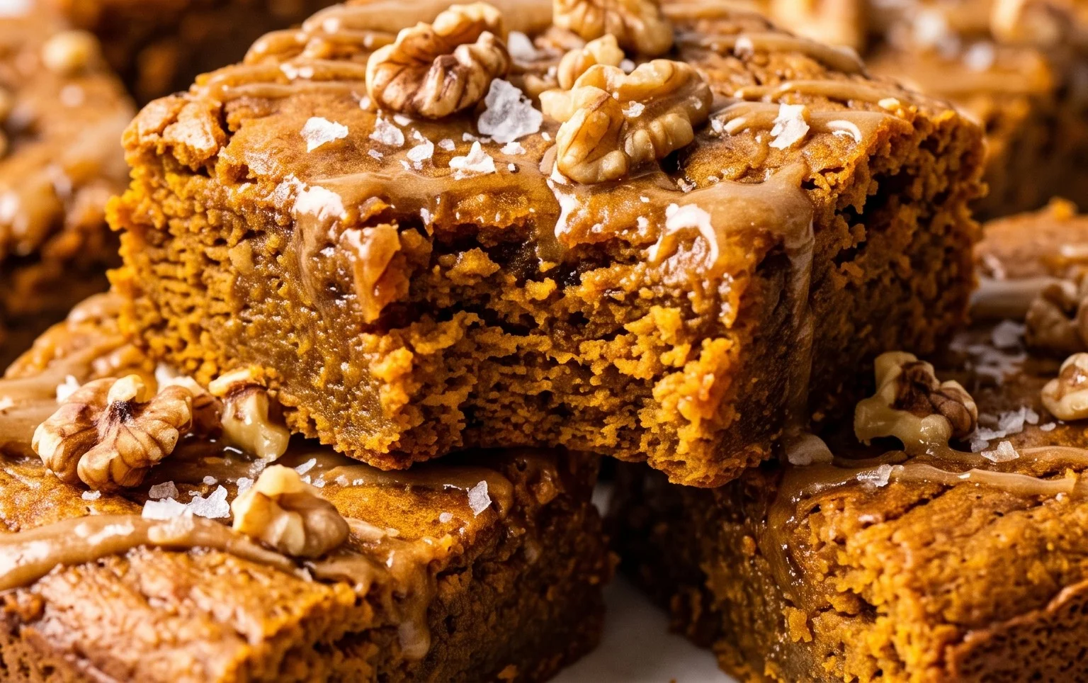 Pumpkin Maple Blondies. Vegan and Gluten Free