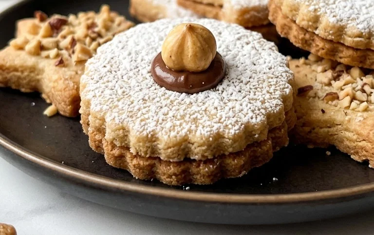 Petits sablés de Noël à la noisette