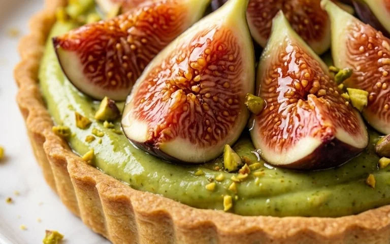Tarte figues fraiches creme de pistache