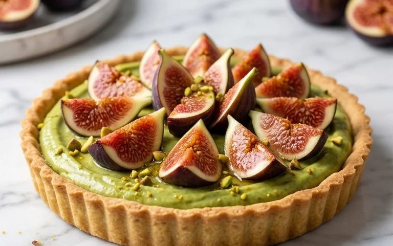 Tarte figues fraiches creme de pistache