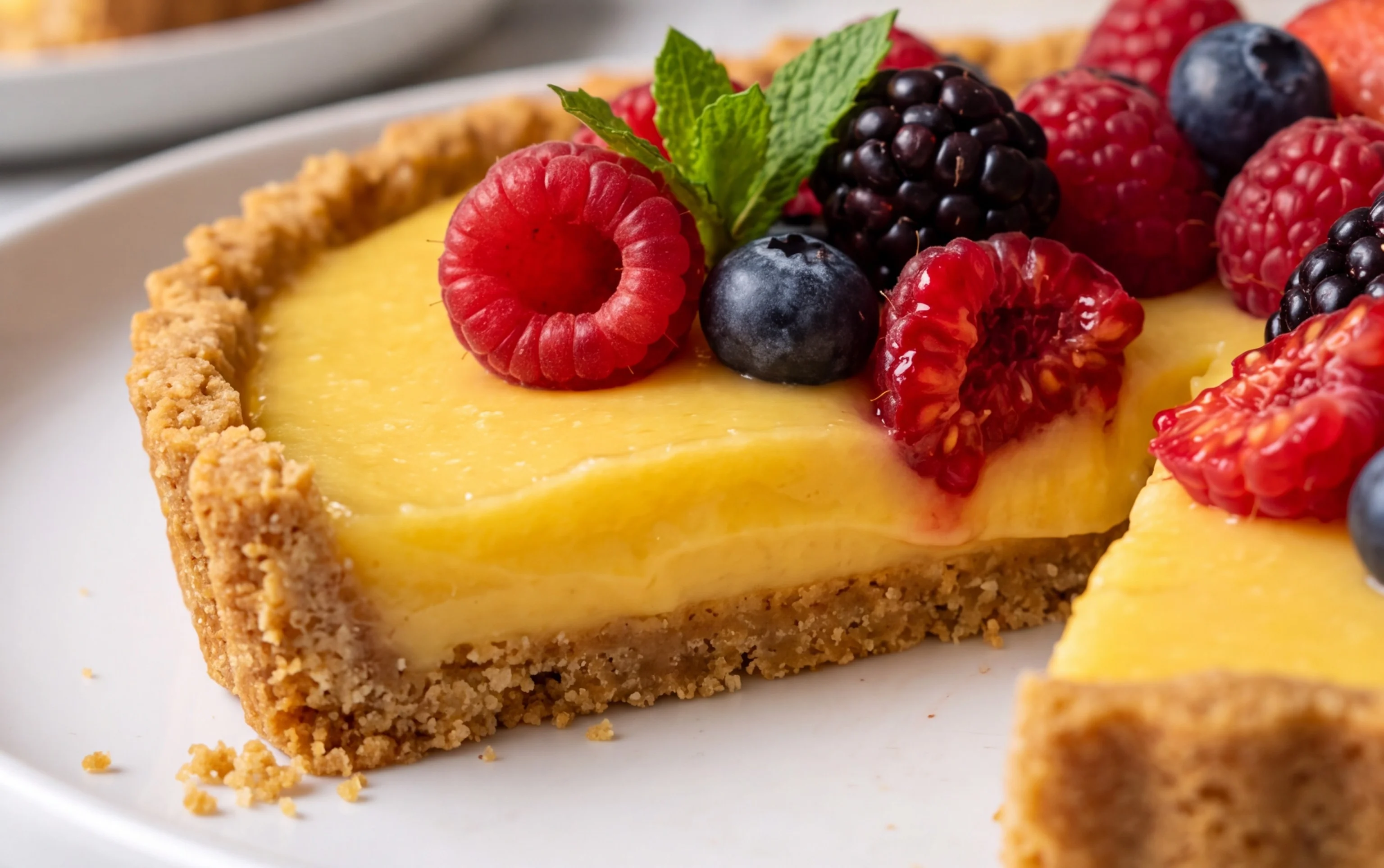Tarte au citron et fruits rouges facile